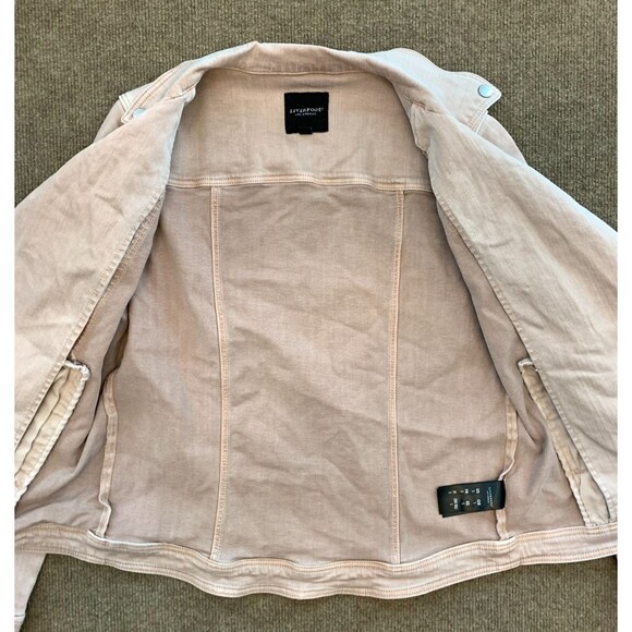 Liverpool Jacket Womens S Bradford Moto Zipper Pockets Fitted Stretch Denim - Picture 3 of 12